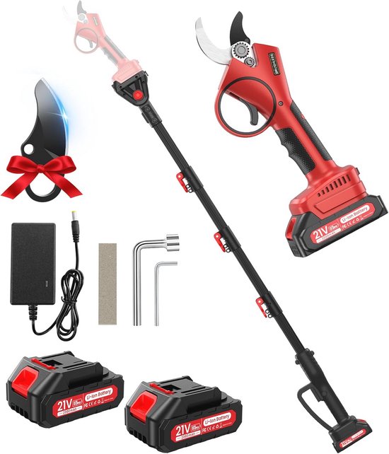 Telescoop Accu Takkenschaar met 2-in-1 Functie en Berik tot 2,5 m - Elektrische Snoeischaar met Borstelloze Motor en 40 mm Snijcapaciteit van GARDENA