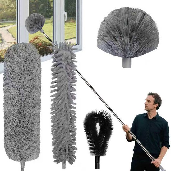 Telescoop Stofwisser 6m voor Hoge Oppervlakken en Dakgoten van Merkloos	