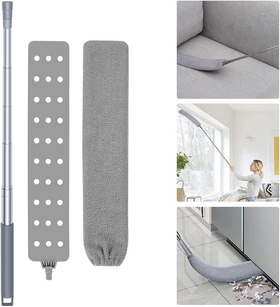 Telescoop voor Efficiënte En Duurzame Reiniging – Wasbare Microvezel Plumeau met Uittrekbare Handgreep 2,15 m
