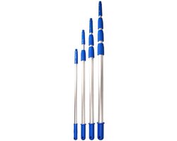 Telescoopstang Ramen - Schoonmaakstok - Ramen Wassen - Vaste Lewi Verbinding - Tot 120 cm - Zilver