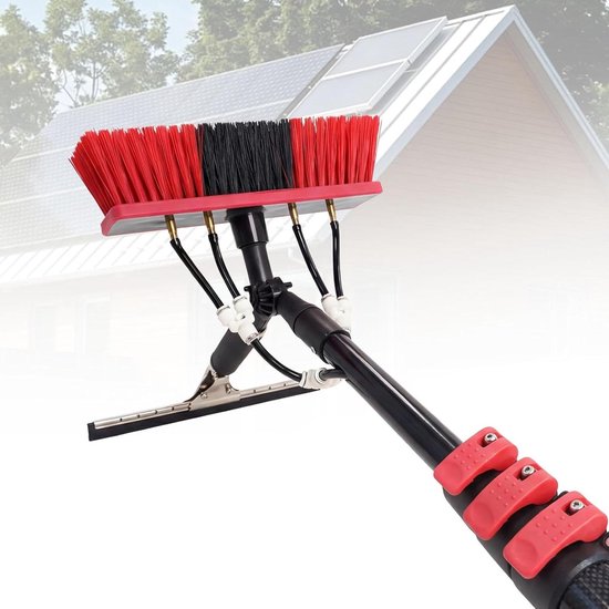 Telescoopsteel Reinigingsset - Wasborstel Uitschuifbaar - Hoge Ramen Wassen - Carbon Fiber Steel - 10.8 meter - Niet gespecificeerd