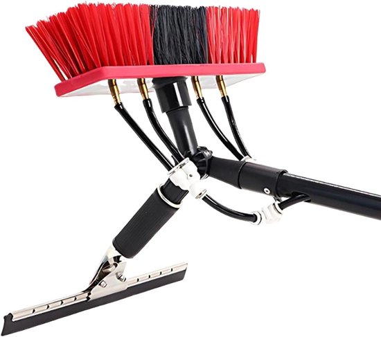 Telescoopsteel - Reinigingssteel - Ramen Wassen - Carbon Fiber Materiaal - 7.2 Meter - Zwart