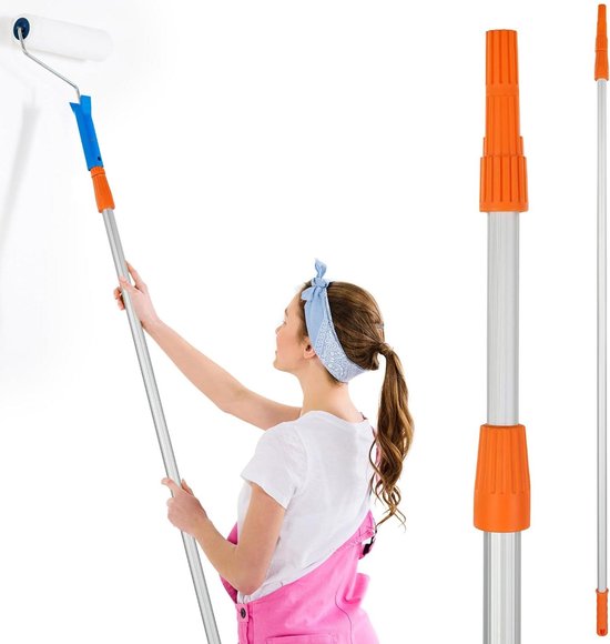 Telescoopsteel - Verlengsteel Schilder - Schilderen op hoogte - Verstelbaar bereik - 150-300 cm - Aluminium