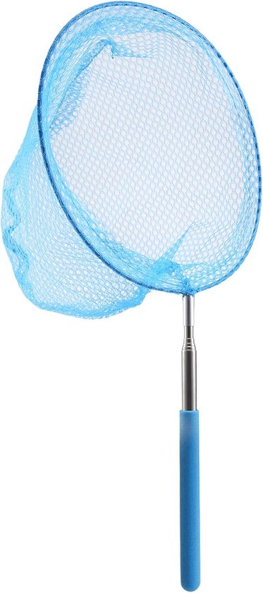 Telescopisch Net - Vangnet Insecten - Buiten Vissen - Roestvrij Staal - 85 cm - Blauw