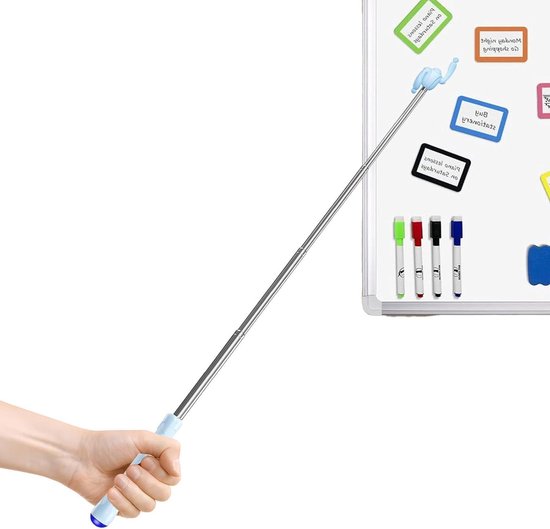 Telescopische Aanwijsstok - Uitschuifbare Wijstok - Klas Presentaties - Ergonomische Comfortgreep - 21-68 cm - Mat