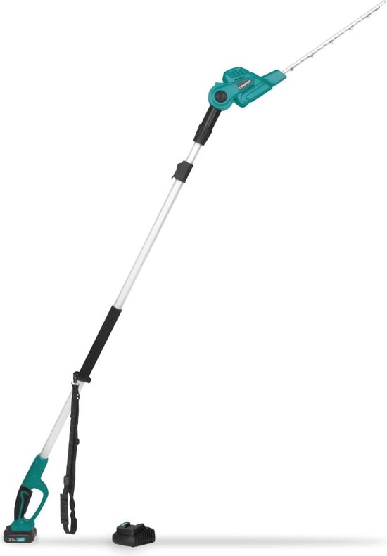Telescopische Accu Heggenschaar 20V - Kantelbaar - Verstelbaar van 200 tot 260 cm - Inclusief Accu en Snellader van T