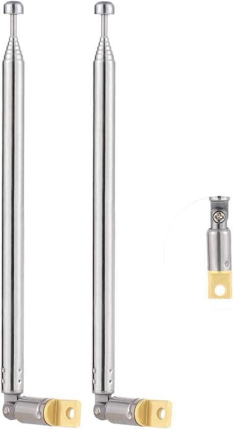 Telescopische Antenne - Radio Antenne - Radio Ontvangst - 7 Secties Verstelbaar - 57.8 cm - Zilver