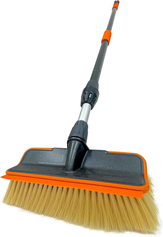 Telescopische Auto Wasborstel met Zachte Borstel en Wateraansluiting (110-250 cm) van Merkloos	