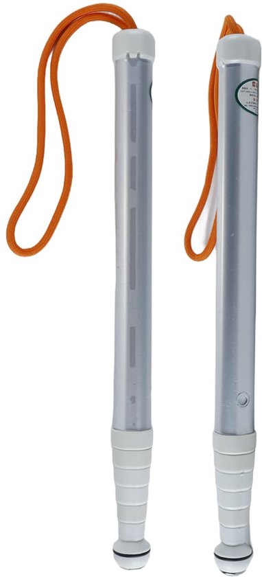 Telescopische blindenstok met reflecterende tape, antislip, schokbestendige stok voor slechtzienden
