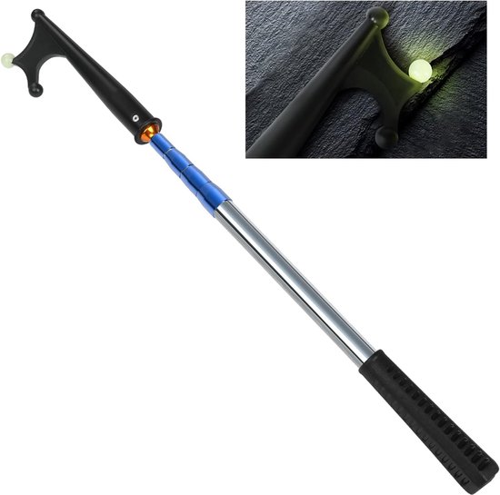 Telescopische Boothaak 134 cm - Licht Drijvend met Lichtgevende Parels & Antislip Handvat - Verstelbare Boothaken voor Ankeren, Docken en Opruimen op Water