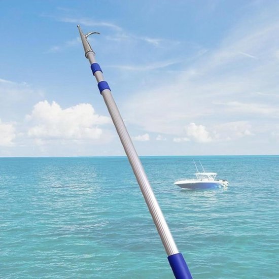 Telescopische boothaak - Maritieme paal - Voor veilig aanleggen - Verstelbare lengte - 2-6 meter - Aluminium