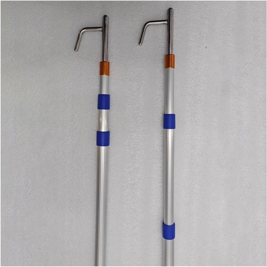 Telescopische Bootshaak - Aanlegstok - Aanmeren en Redden - Extra Sterke Belasting - Tot 6 Meter - Zilver
