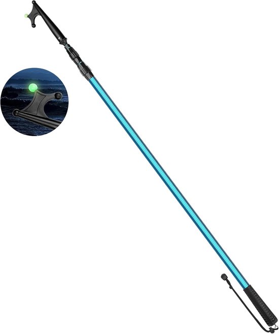 Telescopische Bootshaak - Verstelbare Dockingpaal - Aanmeren en Manoeuvreren - Versterkte Aluminiumlegering - 3.6 Meter Uitschuifbaar - Blauw