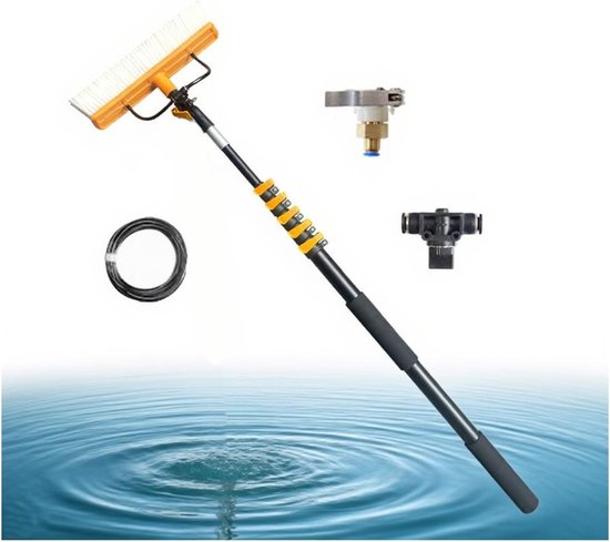 Telescopische Borstel - Hoge Reiniger - Hoge Ramen Wassen - Watergevoede Stok - 9 Meter - Aluminium
