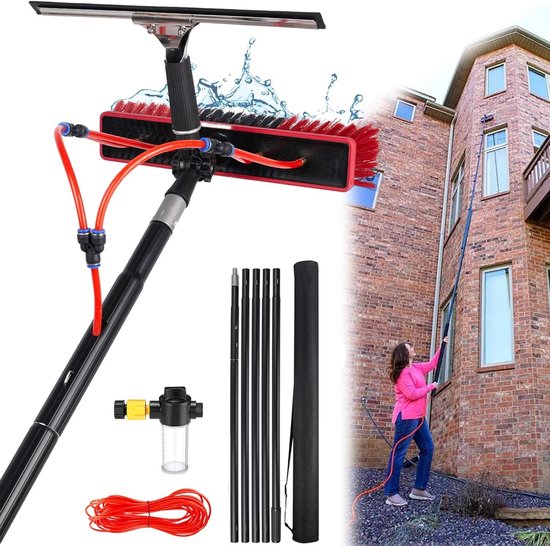 Telescopische borstel - Reinigingsstang - Ramen Schoonmaken - Met waterbediening - Tot 6 meter - Niet gespecificeerd
