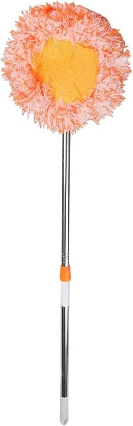 Telescopische dweil, 360 ° draaibare wandreiniger uitschuifbaar handvat 78-170 cm voor hoge plafonds, hoeken, glas, autovloeren