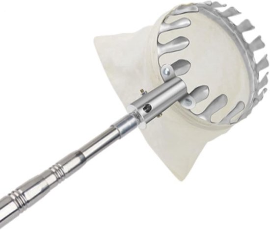 Telescopische fruitplukker - Uitschuifbare oogster - Fruit plukken - Met mand - Tot 6 meter - Zilver