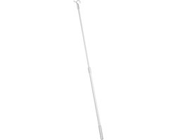 Telescopische Gordijnstang - Jaloezie Bedieningsstok - Raambekleding Verstellen - Verstelbare Lengte - 60 cm - Zilver