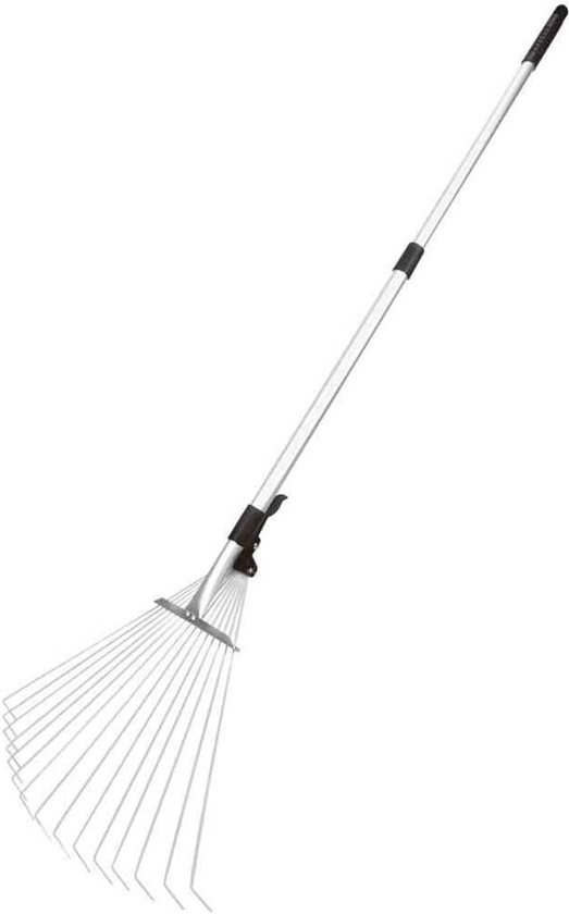 Telescopische Hark met Steel - Bladhark van Staal en Aluminium - 50 cm Werkbreedte van Merkloos	