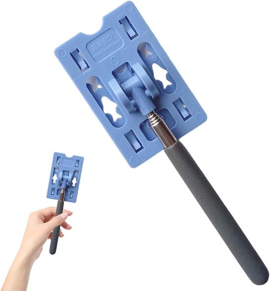 Telescopische Kaarthouder - Parkeerkaart Stok - Betalen Parkeergeld - Uitschuifbaar Ontwerp - 22.3 cm - Blauw Grijs