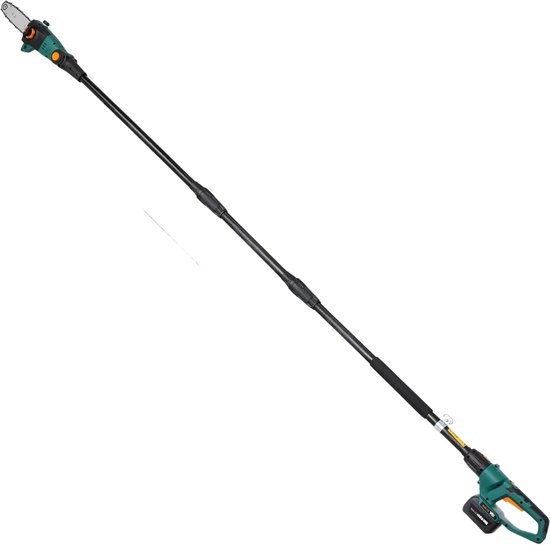 Telescopische kettingzaag - Draadloos - 3 meter - Heggenschaar - Snoeischaar - Takkenschaar - Op steel - Met accu van Merkloos	