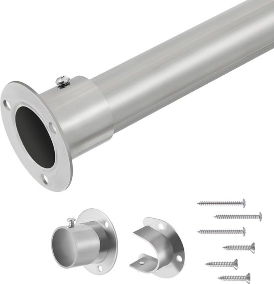 Telescopische Kledingstang 28 mm - Verstelbare Garderobestang voor Kast (74-160 cm) van Merkloos	