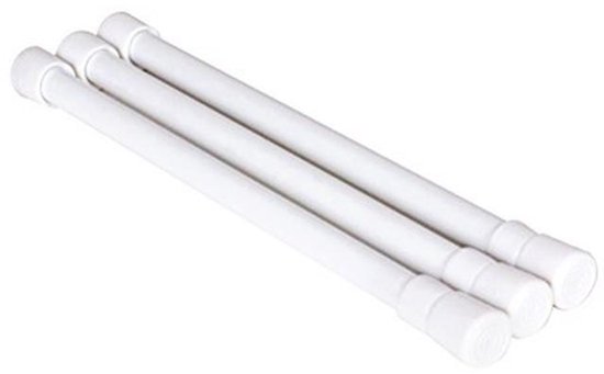Telescopische Klemstang voor Gordijnen en Kleding - 3 Stuks - Uitschuifbare Paal 11.8 inch van Merkloos	