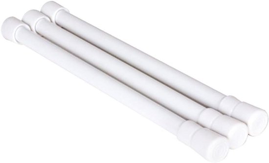 Telescopische Klemstang voor Gordijnen en Kleding - 3 Stuks - Uitschuifbare Paal 11.8 inch