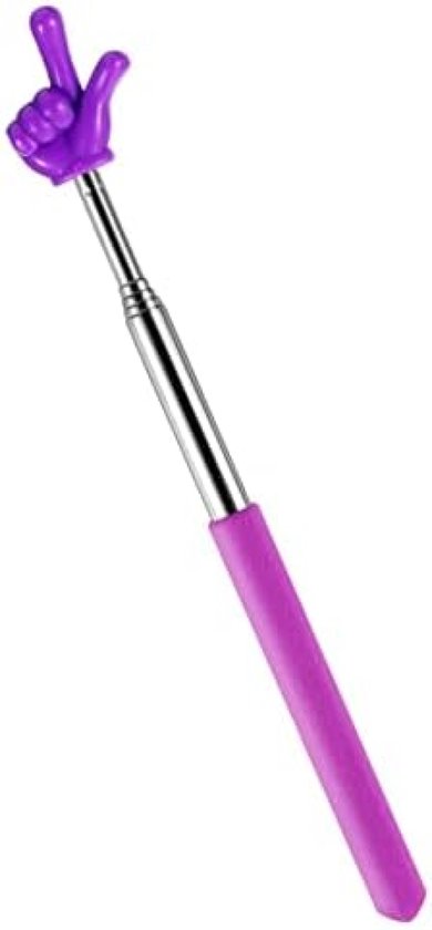 Telescopische leraar pointer - Uitschuifbare wijzerstick voor klaslokaal - Intrekbare handwijzer - Perfect voor basisschool en kleuterschool - Paars van Merkloos	