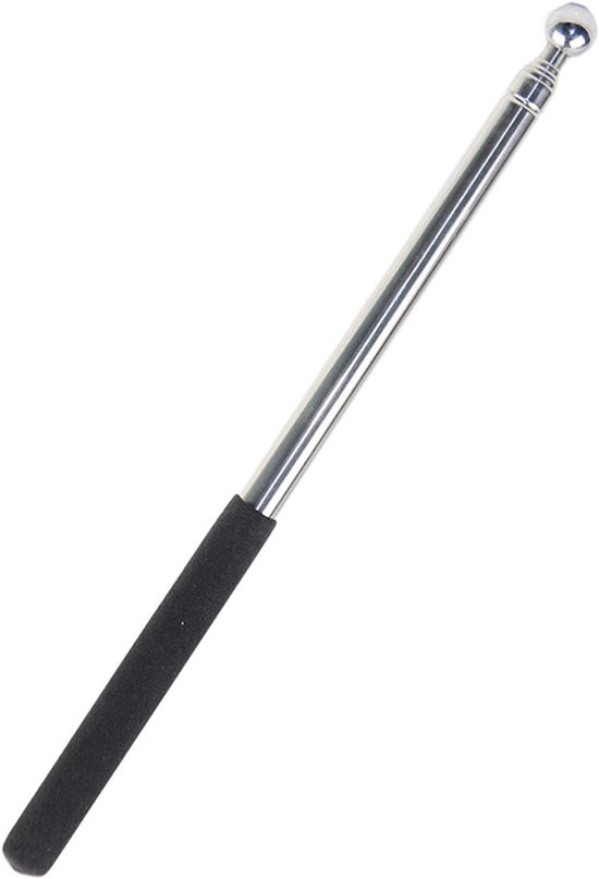 Telescopische Leraren Pointer - Uitschuifbare Baton - Presentaties Geven - Roestvrij Staal - 1.4 Meter - Zwart