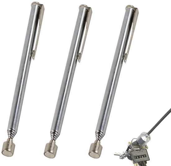 Telescopische magneet staaf 65 cm - Magnetische grijper voor schroeven, moeren en sleutels van Merkloos	