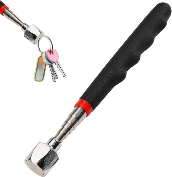 Telescopische Magnetische Ophaaltool - 18-76CM - Krachtige Uittrekbare Magnetische Stang voor Sleutels - Munten - Schroeven - Metalen Onderdelen - Maximale Gewicht 15LB/6.8kg van Merkloos	