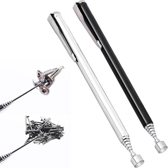 Telescopische Magnetische Verzameltool met Uittrekbare Stang van 64 cm en 1,5 lb Hechttool voor Schroeven en Moeren, Ideaal voor Klussen en Reparaties