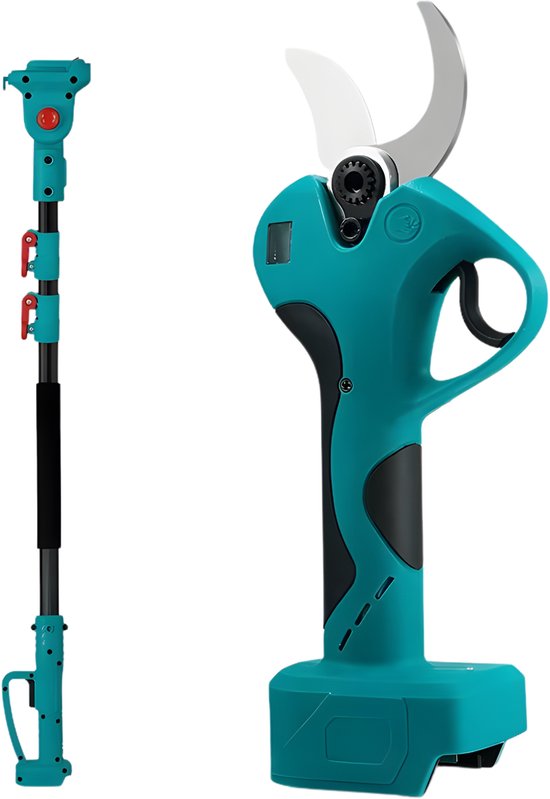 Telescopische paal snoeischaar - Voor tuin en hoge takken - Borstelloze 45 mm 2-in-1 snoeischaar, 2800 W - Zonder batterij