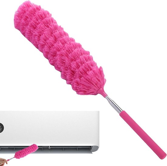 Telescopische plumeau - Stofwisser - Huis reinigen - Flexibele vezelkop - 38 cm - Meerdere kleuren