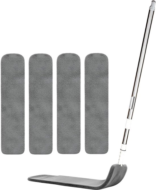Telescopische Plumeau - Uitschuifbare Borstel - Huis Schoonmaken - Flexibele Kop - 65 cm Lengte - Grijs