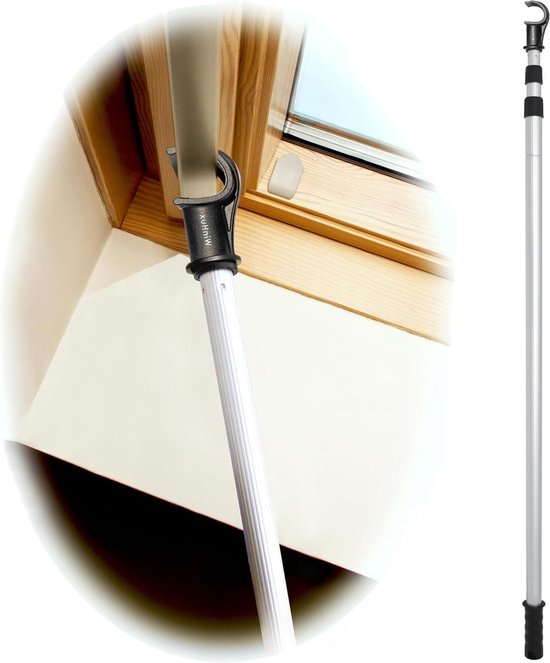Telescopische Raamstang - Raamopener - Dakramen Openen - Verstelbaar 12-3m - 3 Meter - Zilver
