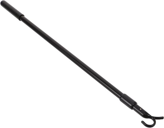 Telescopische Raamstang - Trekstang Gordijn - Vensterdecoratie Bediening - Verstelbare Lengte - 35-60 cm - Zwart