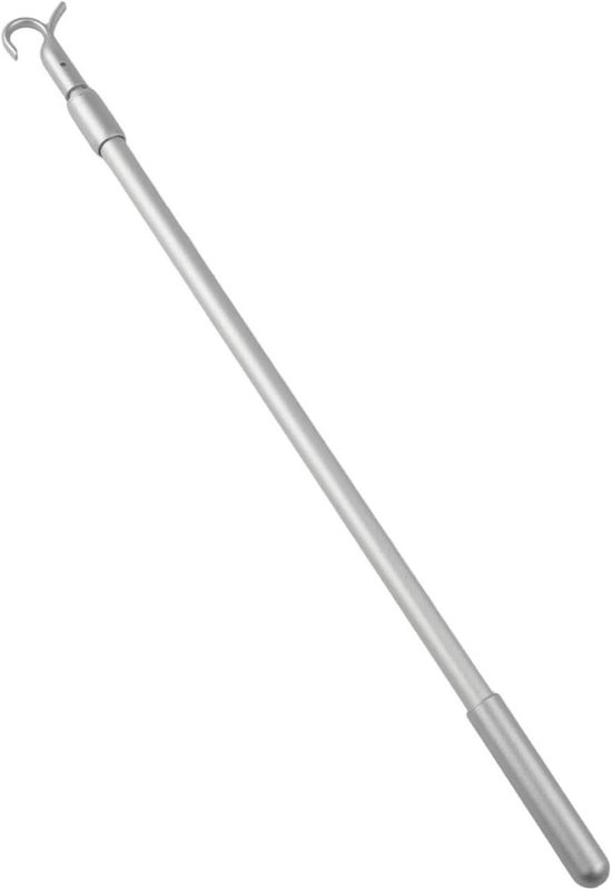 Telescopische Raamstok - Gordijn Trekstang - Dakraam Openen - Met Haak - 33-60 cm - Wit