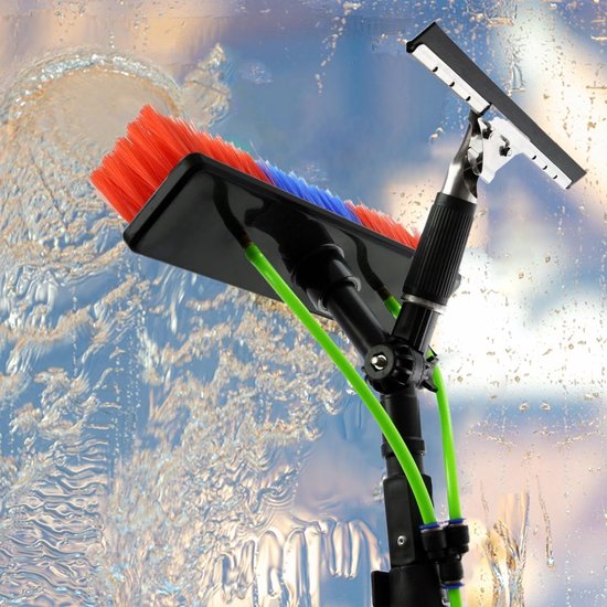 Telescopische Ramenwasser - Uitschuifbare Borstel - Hoge Ramen Schoonmaken - Tot 9 Meter Uitschuifbaar - 920 cm Lengte - Rood