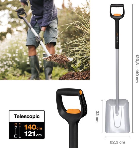Telescopische schop - Xact, stevig en betrouwbaar