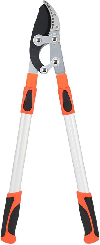 Telescopische Snoeischaar - Boom Snoeier Lange Steel - Takken Snoeien - Verstelbare Lengte - 97 cm - Oranje Wit