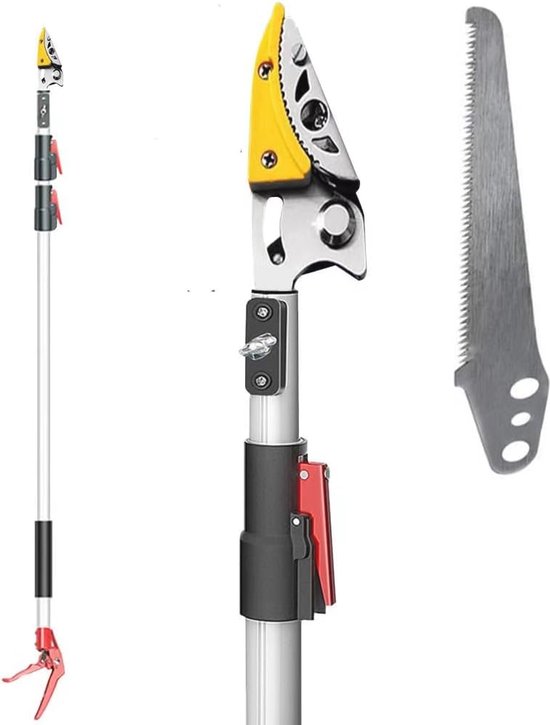 Telescopische snoeischaar met één hand voor takken tot 3,40 m - Ideaal voor bomen en struiken van T