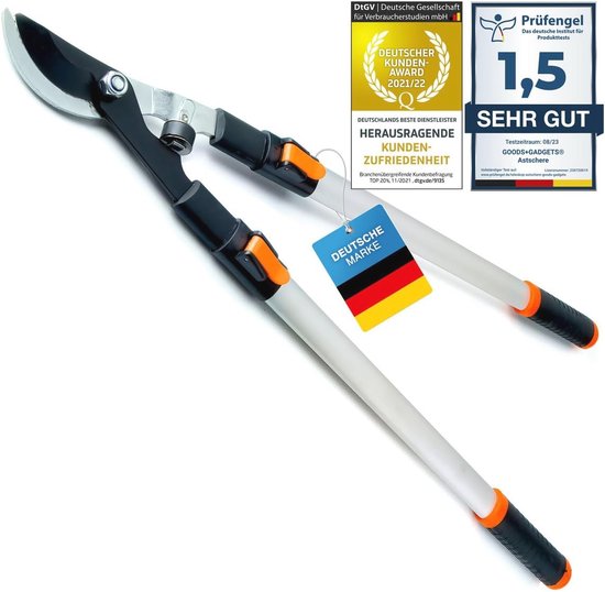 Telescopische snoeischaar voor precisie snoeiwerk in de tuin van T