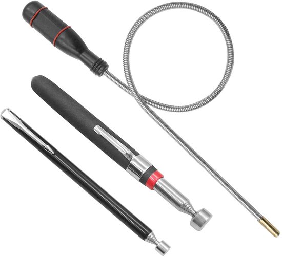 Telescopische Stang en Magnetische Grijper Set - 3 Stuks - Flexibele Magneetlifter voor Kleine Metaalobjecten van Merkloos	