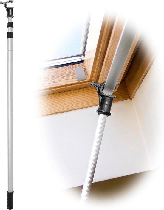 Telescopische Stang voor Dakraam en Jaloezie Bediening 1.2-3m Zilver van Merkloos	