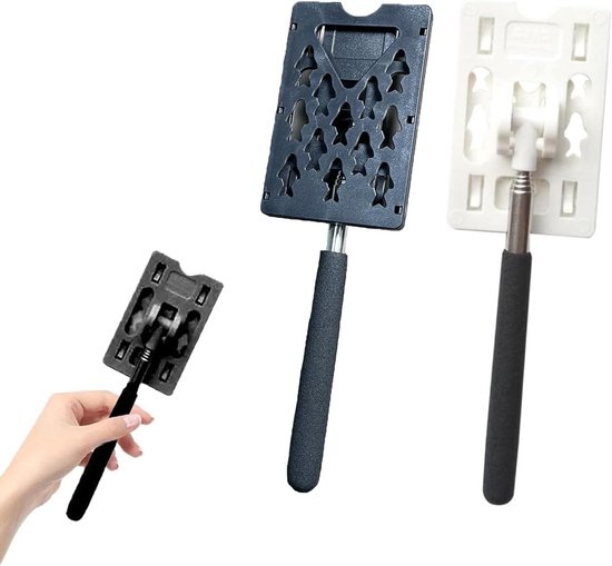Telescopische Stangen - Tolkaarten Houder - Parkeerkaarten Gebruiken - Verlengbaar tot 60 cm - 2 stuks - Wit en Zwart van Merkloos	