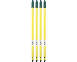 Telescopische steel 72  125 cm 2-delige universele steelstang vervangingssteel bezemsteel met schroefdraad reservesteel vervangingstelescoopstang telescoop (4, steel) van Merkloos	