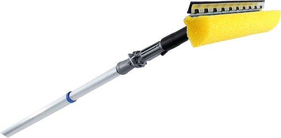 Telescopische steel - Raamwisser set - Ramen schoonmaken - Verstelbare hoek - 4 meter uitschuifbaar - Geel