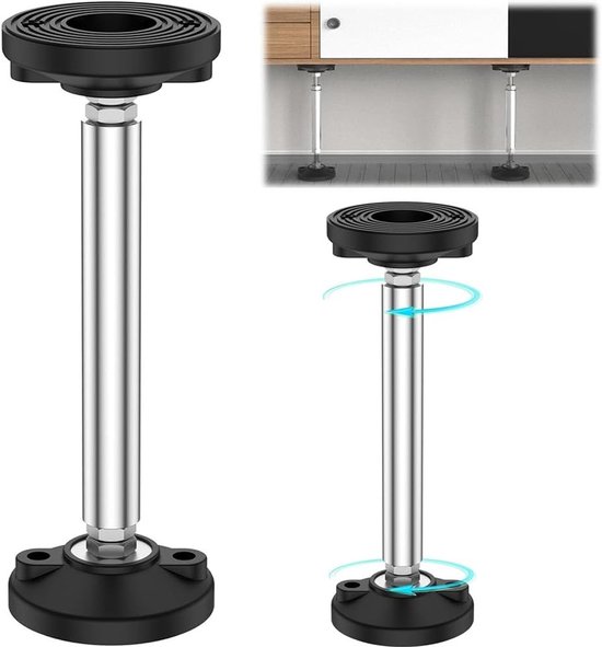 Telescopische Steunpalen voor Kasten - Verstelbare Draagbeugels voor Badkamer en Keuken, Hoogte 30-45 cm, 2 Stuks